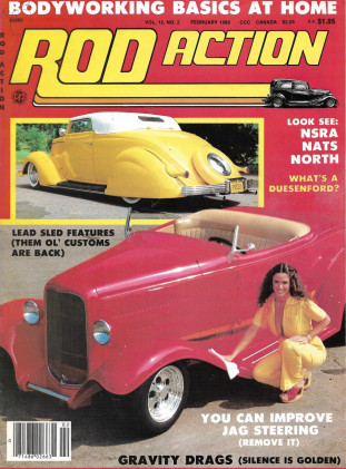 ROD ACTION 1983 FEB - BODYWORK BASICS, JAG STEERING REMOVAL, DUESENFORD